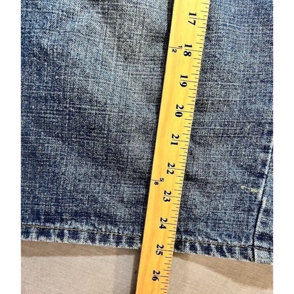 Phat Farm Shorts Mens 38 Blue Denim Embriodered Flap Pocketed Zip Men 38x12. - Picture 13 of 13